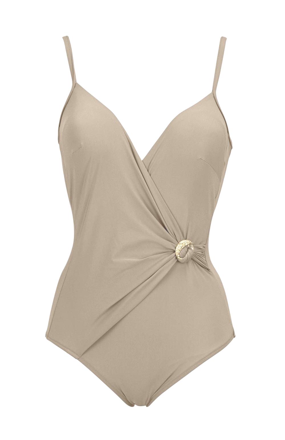 Grimaldimare Damen Badeanzug m. Strass, taupe