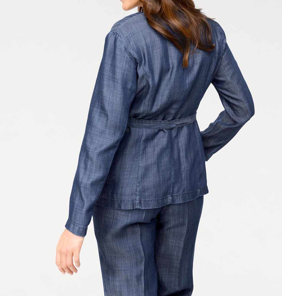 Patrizia Dini Damen Designer-Tenceljacke, blau-denim