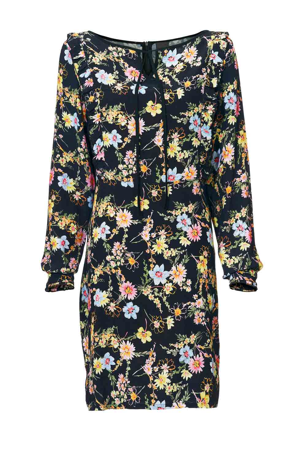 HEINE - BEST CONNECTIONS Damen Druckkleid, schwarz-bunt