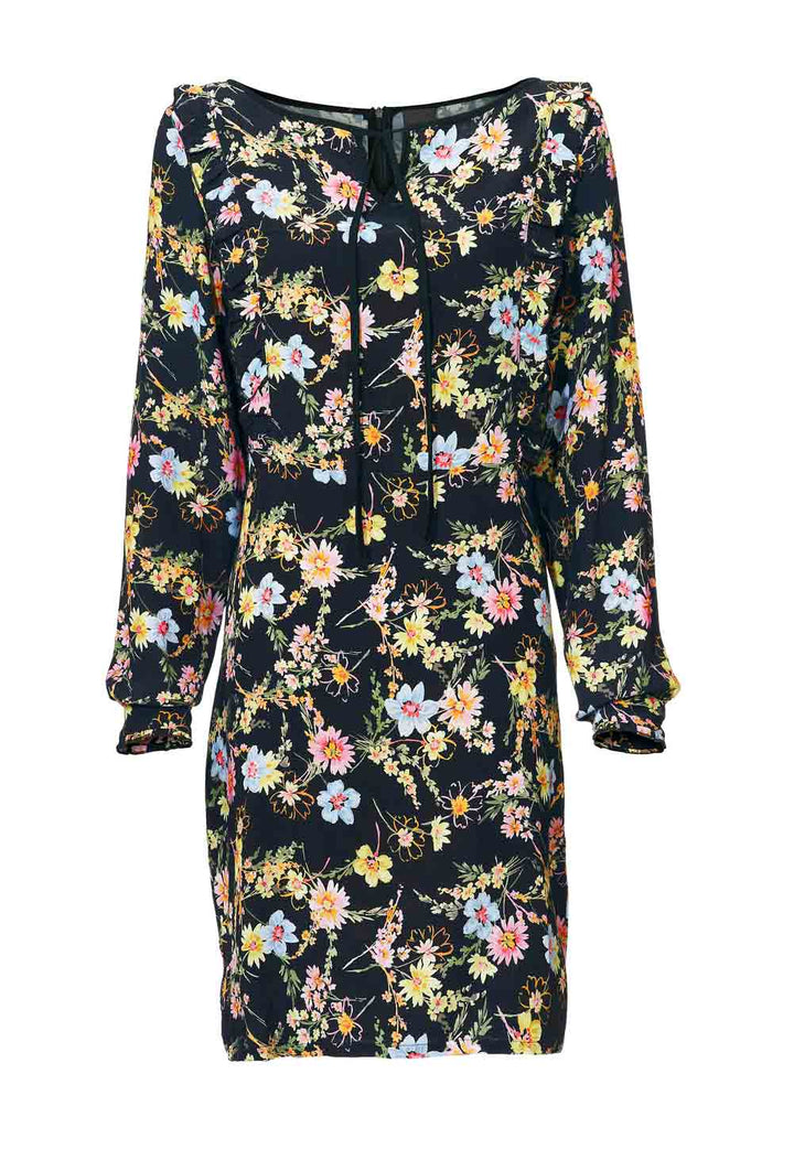HEINE - BEST CONNECTIONS Damen Druckkleid, schwarz-bunt