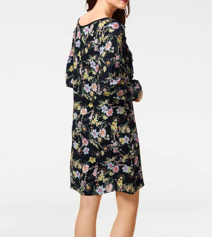 HEINE - BEST CONNECTIONS Damen Druckkleid, schwarz-bunt