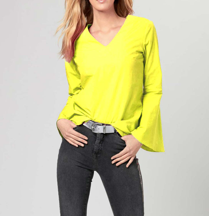 RICK CARDONA Damen Designer-Bluse, gelb