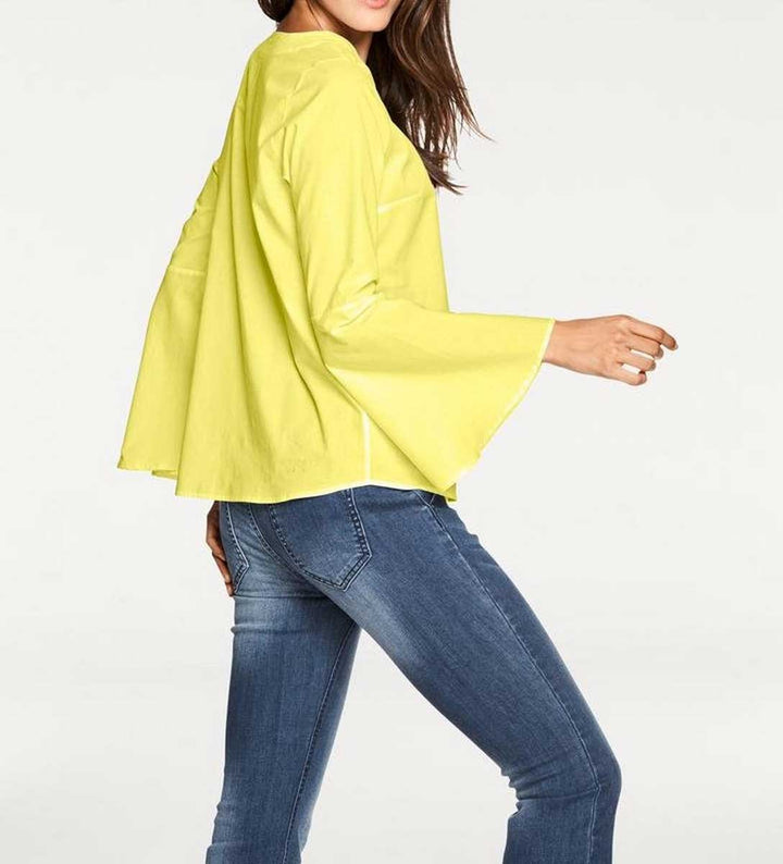 RICK CARDONA Damen Designer-Bluse, gelb