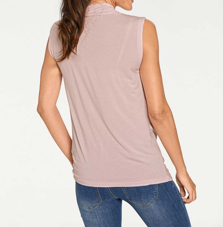 Patrizia Dini Damen Designer-Wasserfallshirt, rosé