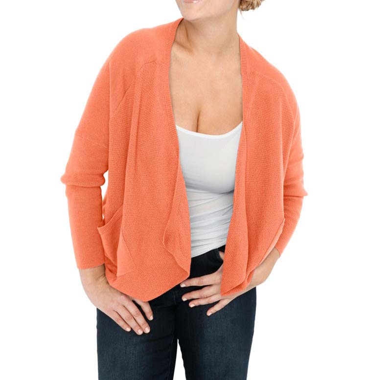 HEINE - BEST CONNECTIONS Damen Feinstrickjacke, apricot