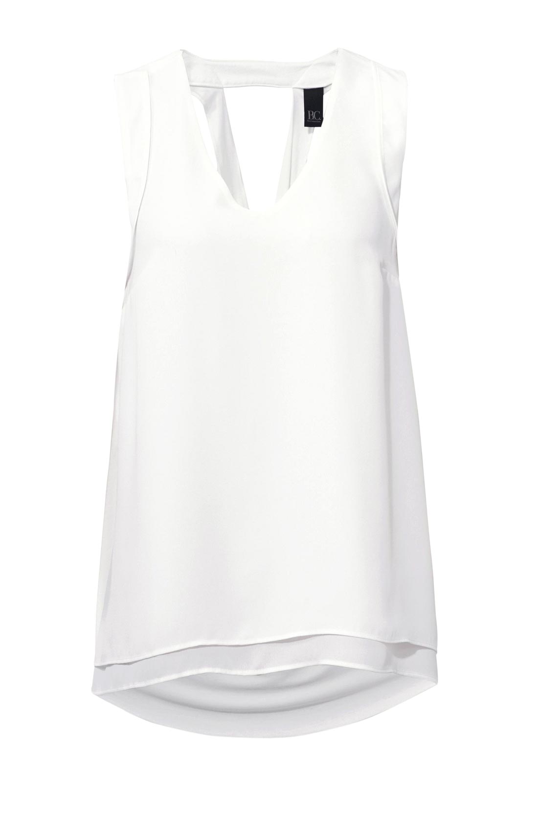 HEINE - BEST CONNECTIONS Damen Chiffon-Jersey-Blusenshirt, weiß