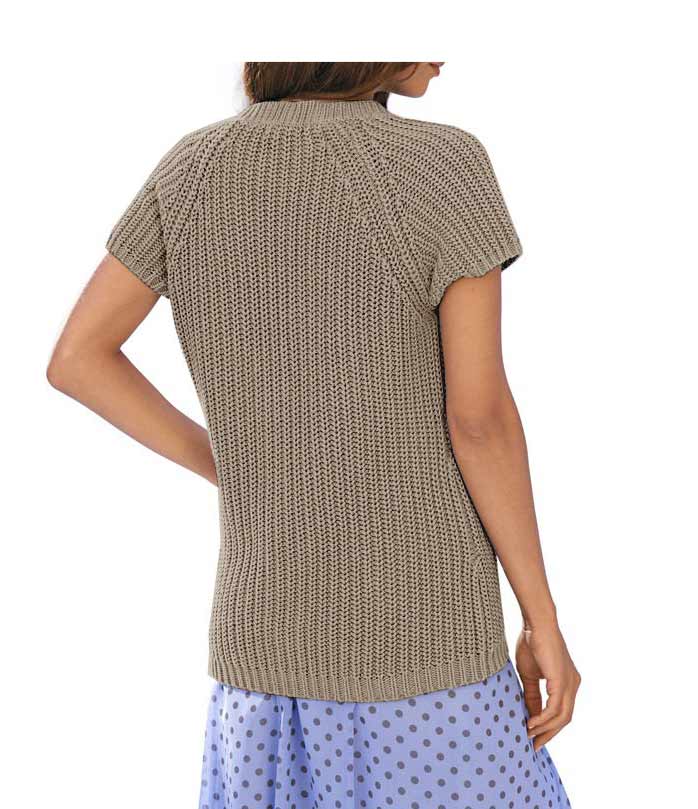 Ashley Brooke Damen Designer-Strickjacke, taupe