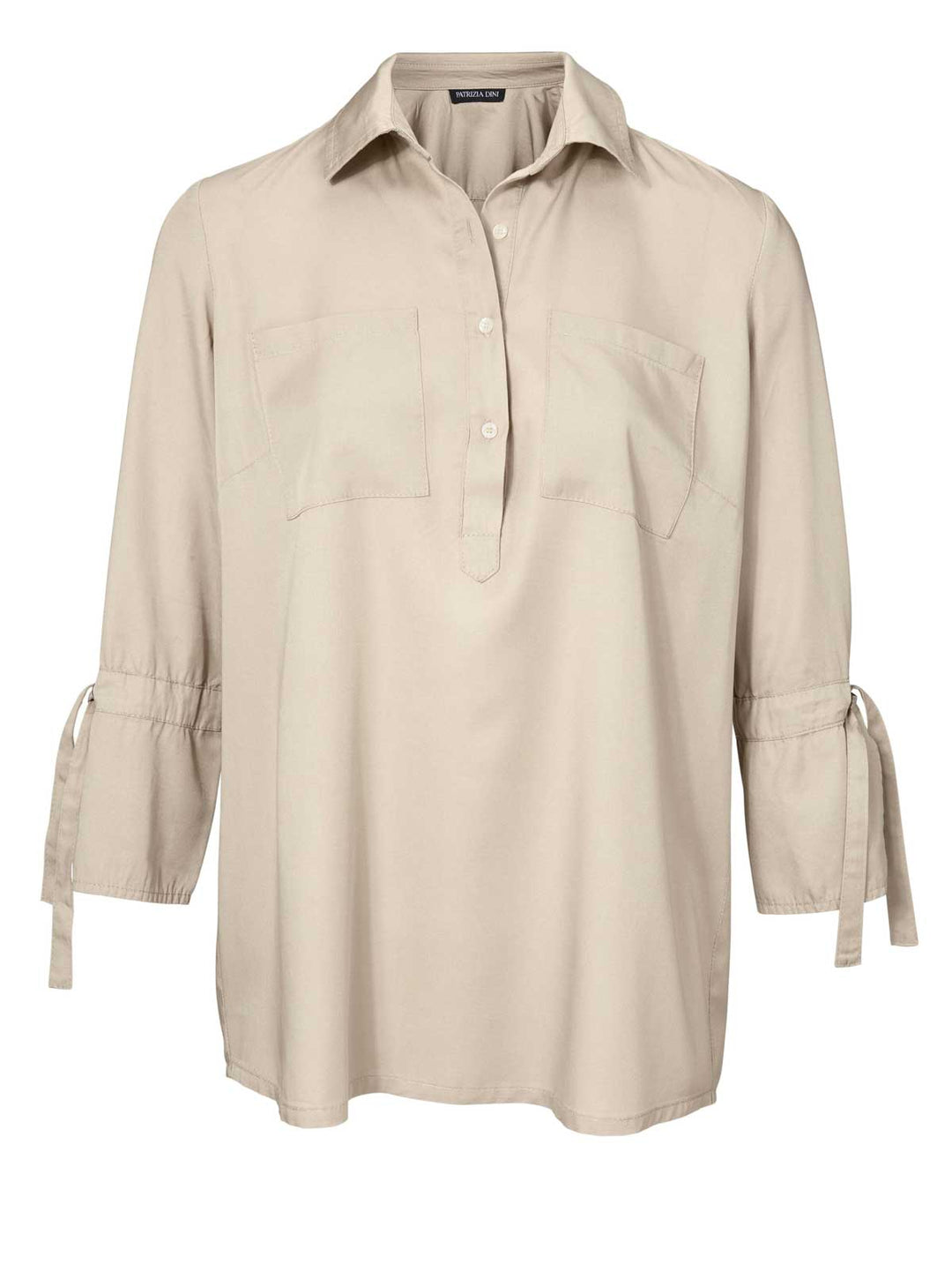Patrizia Dini Damen Designer-Tencelbluse, beige
