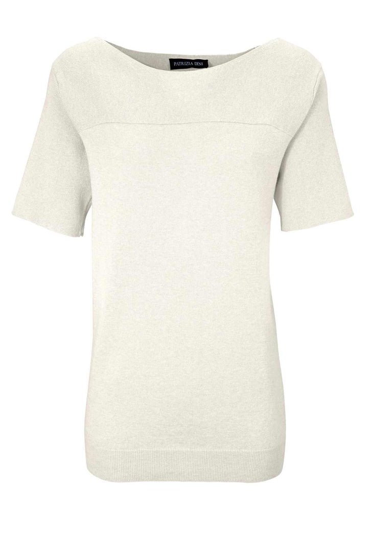 PATRIZIA DINI Damen Designer-Pullover m. Kaschmir, ecru
