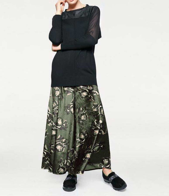 RICK CARDONA Damen Designer-Patchshirt, schwarz