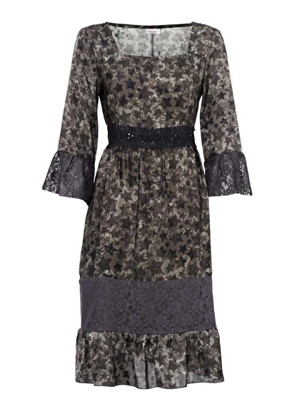 LINEA TESINI Damen Designer-Druckkleid, bunt