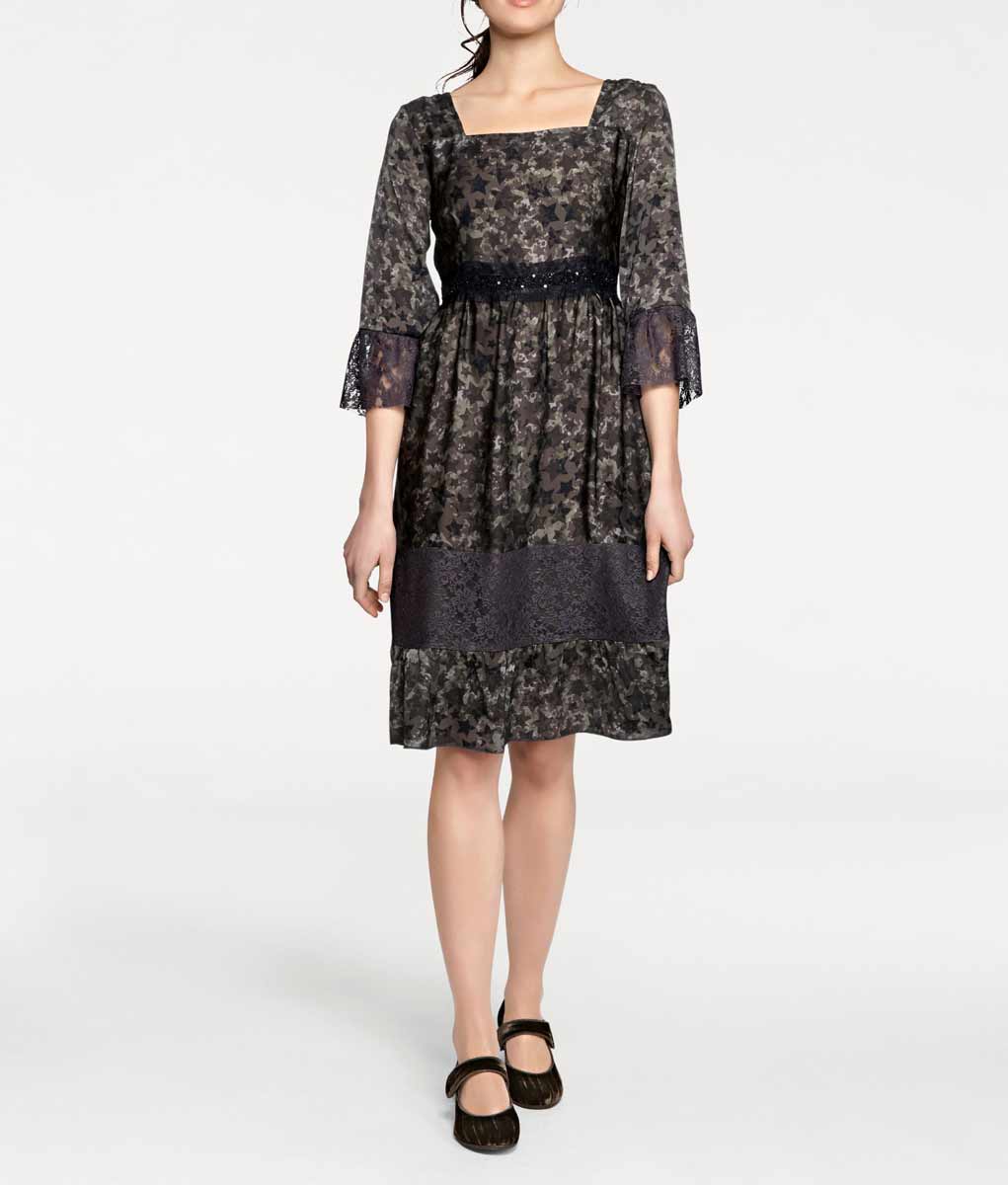 LINEA TESINI Damen Designer-Druckkleid, bunt