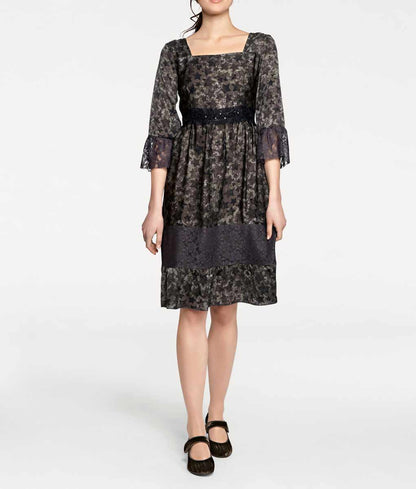 LINEA TESINI Damen Designer-Druckkleid, bunt