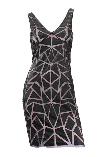 Ashley Brooke Damen Designer-Cocktailkleid, schwarz-mauve