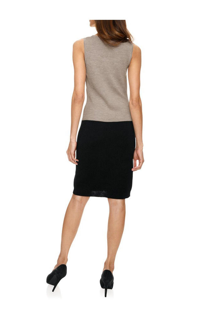Travel Couture By Heine Damen Strickkleid, stein-schwarz