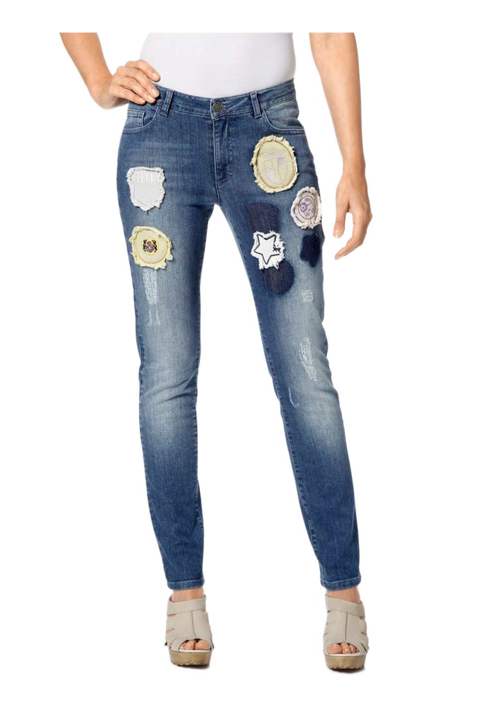 Heine Damen Damen-Jeans, blau-used