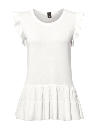 Heine - Best Connections Damen Volant-Strickpullover, ecru