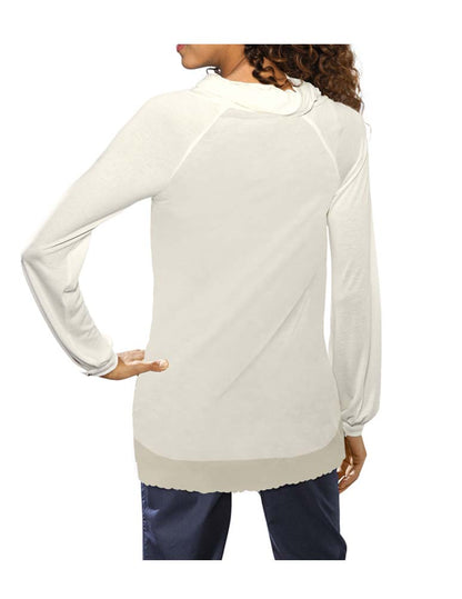 Linea Tesini Damen Designer-Spitzen-Jerseyshirt, ecru