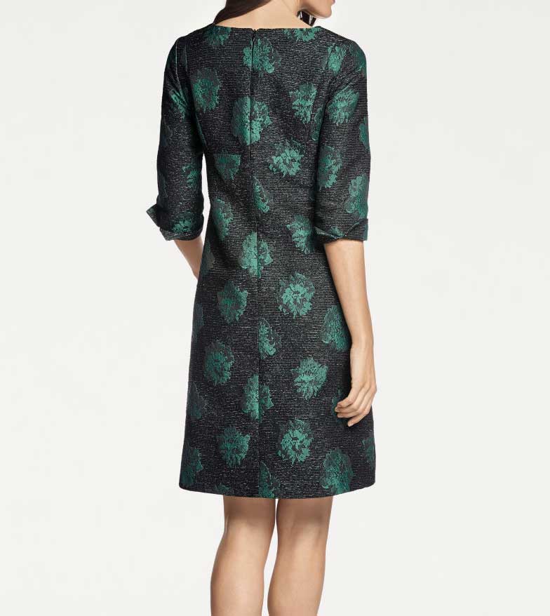 Patrizia Dini Damen Designer-Jacquardkleid, schwarz-grün