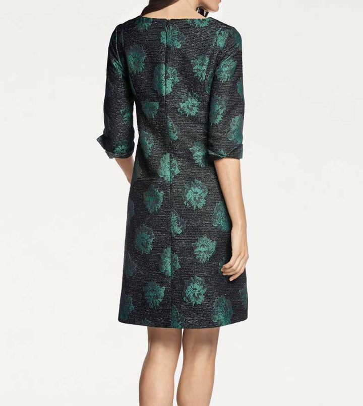 Patrizia Dini Damen Designer-Jacquardkleid, schwarz-grün