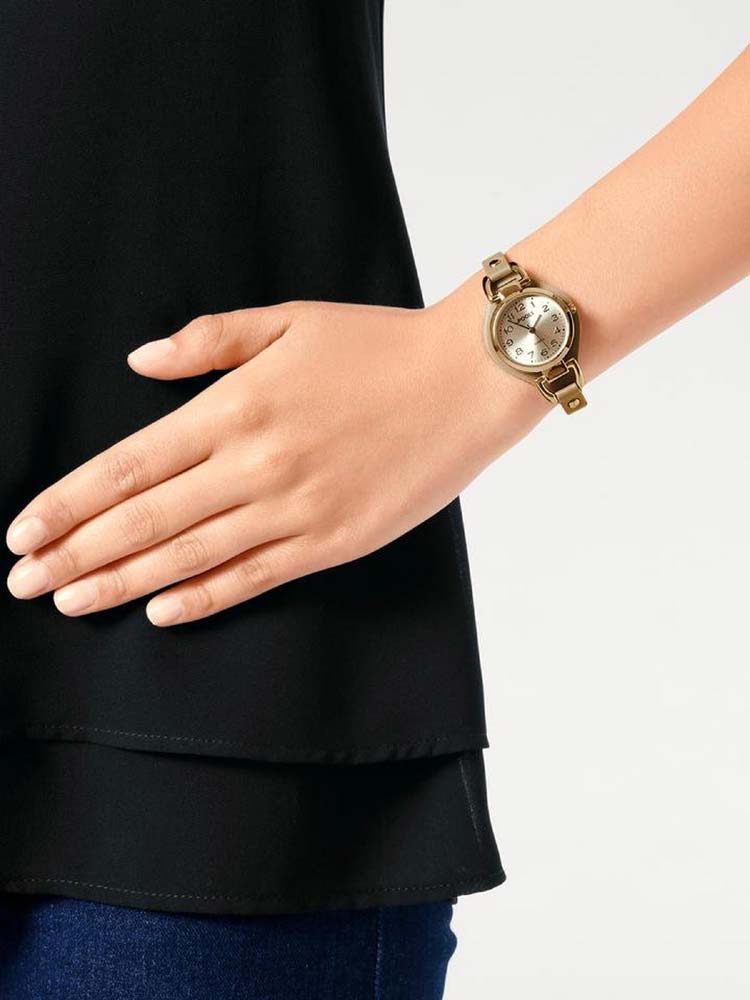 Pools Damen Armbanduhr, goldfarben