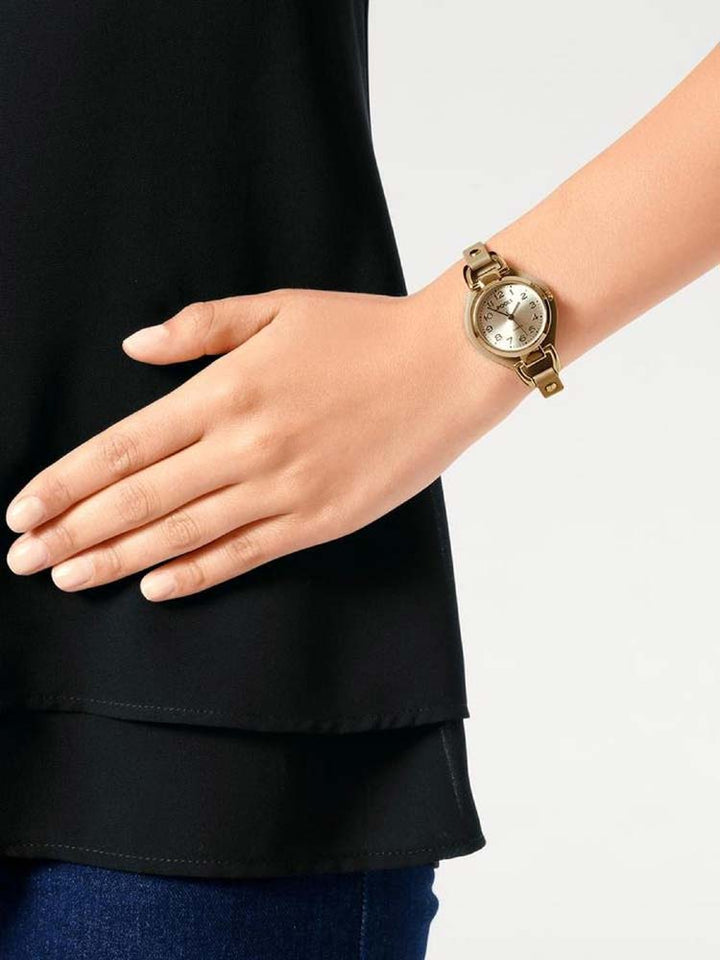 Pools Damen Armbanduhr, goldfarben