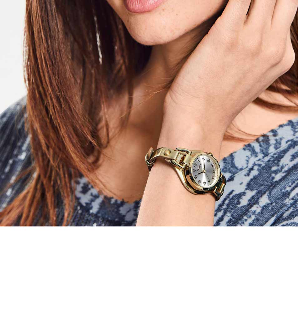 Pools Damen Armbanduhr, goldfarben