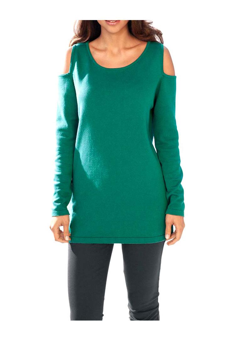 Ashley Brooke Damen Designer-Pullover, smaragd