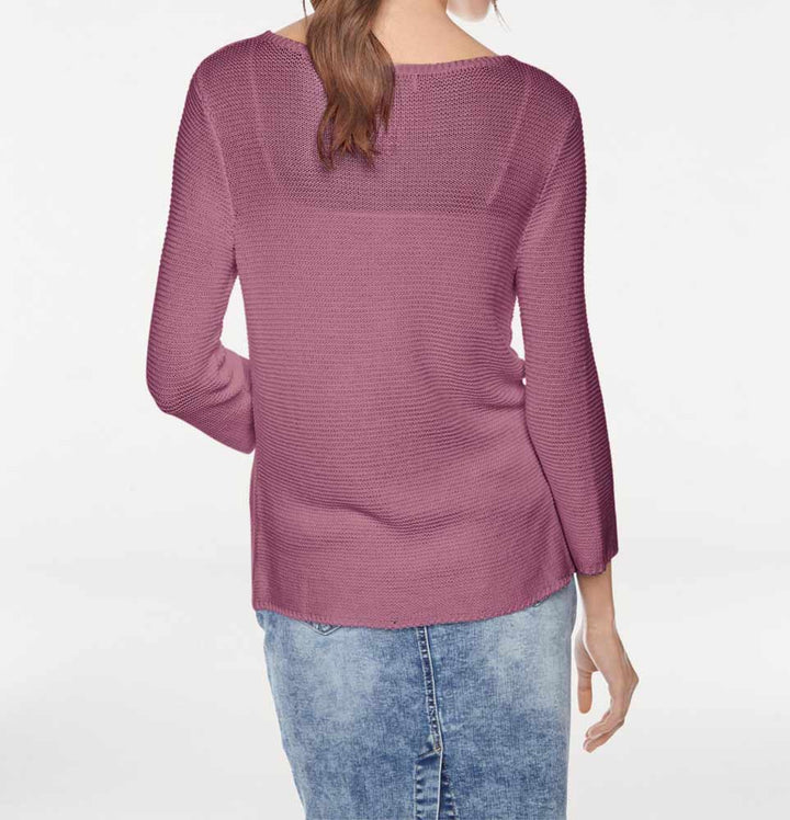 Linea Tesini Damen Designer-Strickjacke, beere