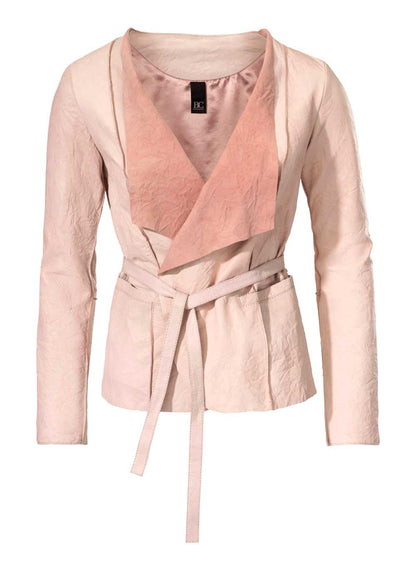 Heine - Best Connections Damen Lammnappalederjacke, rosé