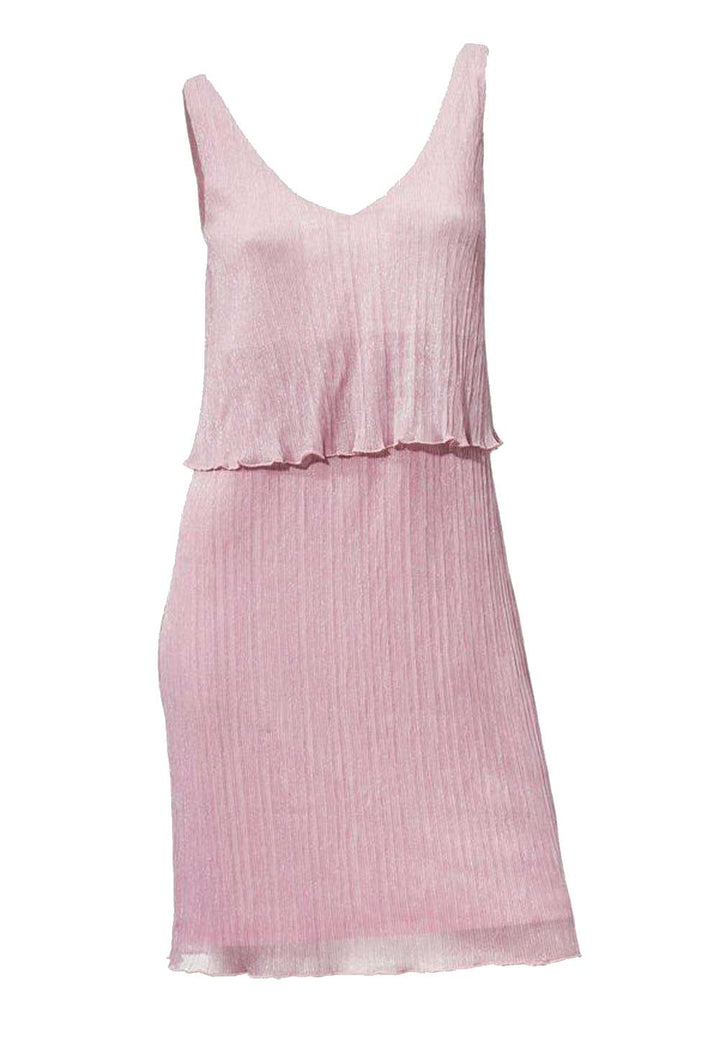 Mandarin Damen Trägerkleid, rosa-perlmutt