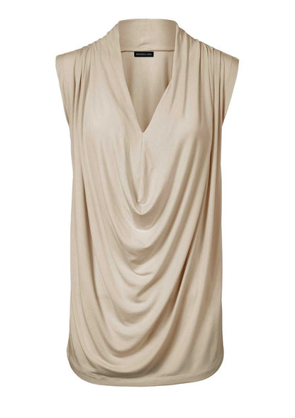 Patrizia Dini Damen Designer-Wasserfallshirt, sand