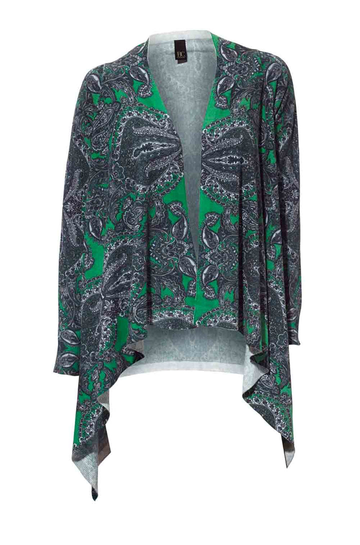 Heine - Best Connections Damen Druckstrickjacke, grün-bunt