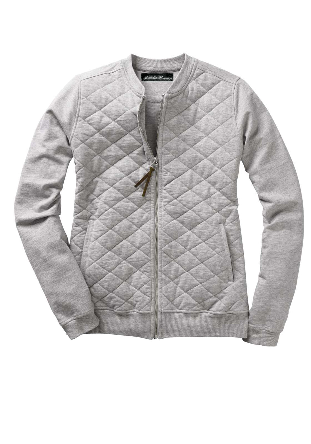 Eddie Bauer Damen Marken-Steppsweatjacke, grau-melange
