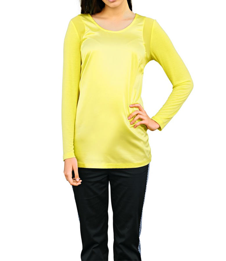 Travel Couture By Heine Damen Patch-Blusenshirt, lemon