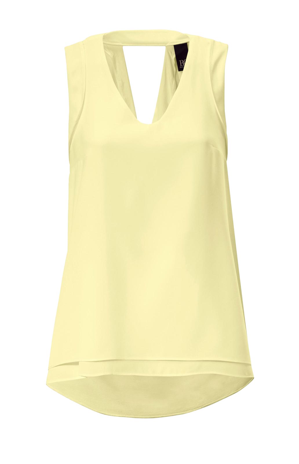 Heine - Best Connections Damen Chiffon-Jersey-Blusenshirt, gelb