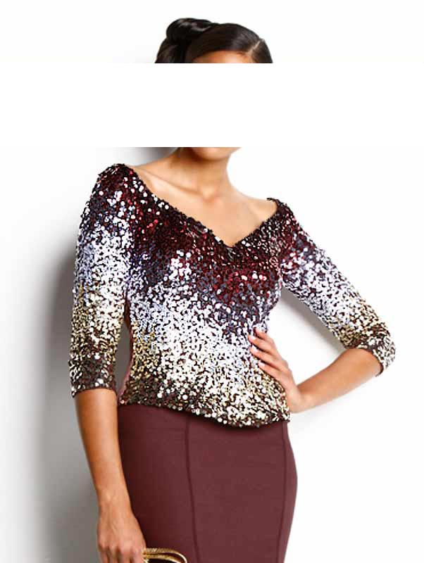 Carry Allen By Ella Singh Damen Designer-Paillettencorsage, bordeaux-bunt