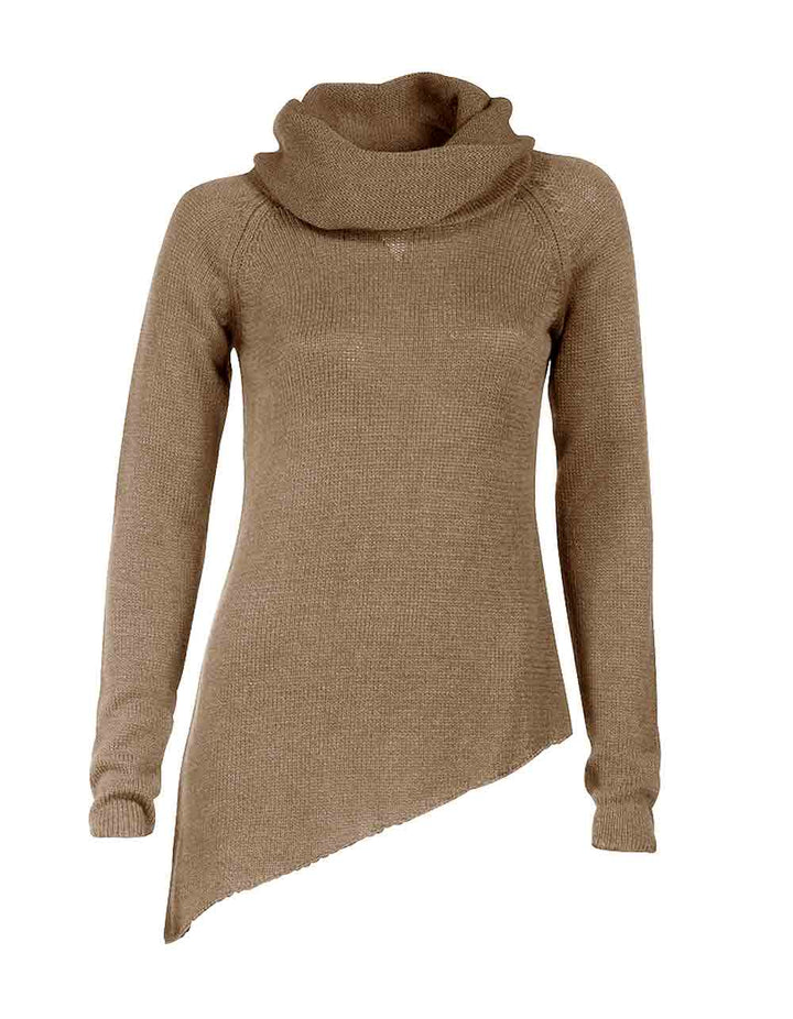 Rick Cardona Damen Designer-Rollkragenpullover, taupe