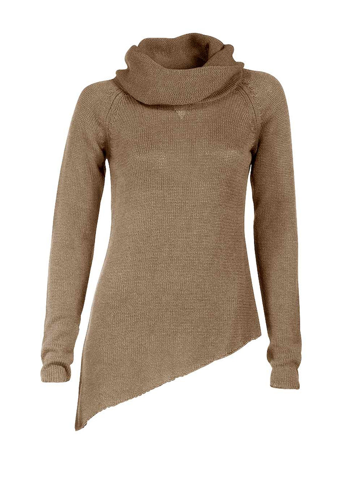 Rick Cardona Damen Designer-Rollkragenpullover, taupe