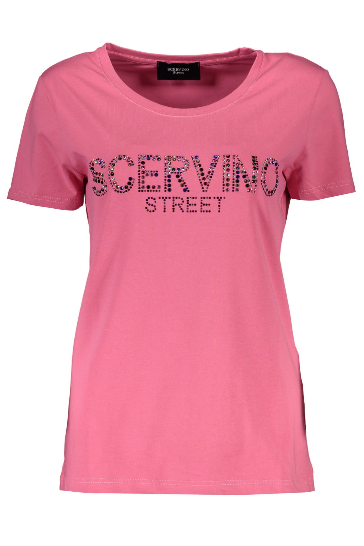 SCERVINO STREET Damen T-Shirt Shirt Sweatshirt Oberteil mit Rundhalsausschnitt, kurzärmlig