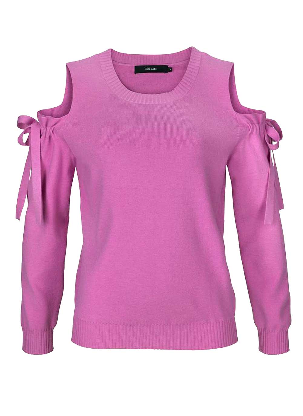 Vero Moda Damen Marken-Pullover mit Cut-Outs, pink