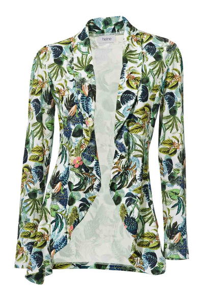 Heine Damen Jerseyjacke, grün-bunt