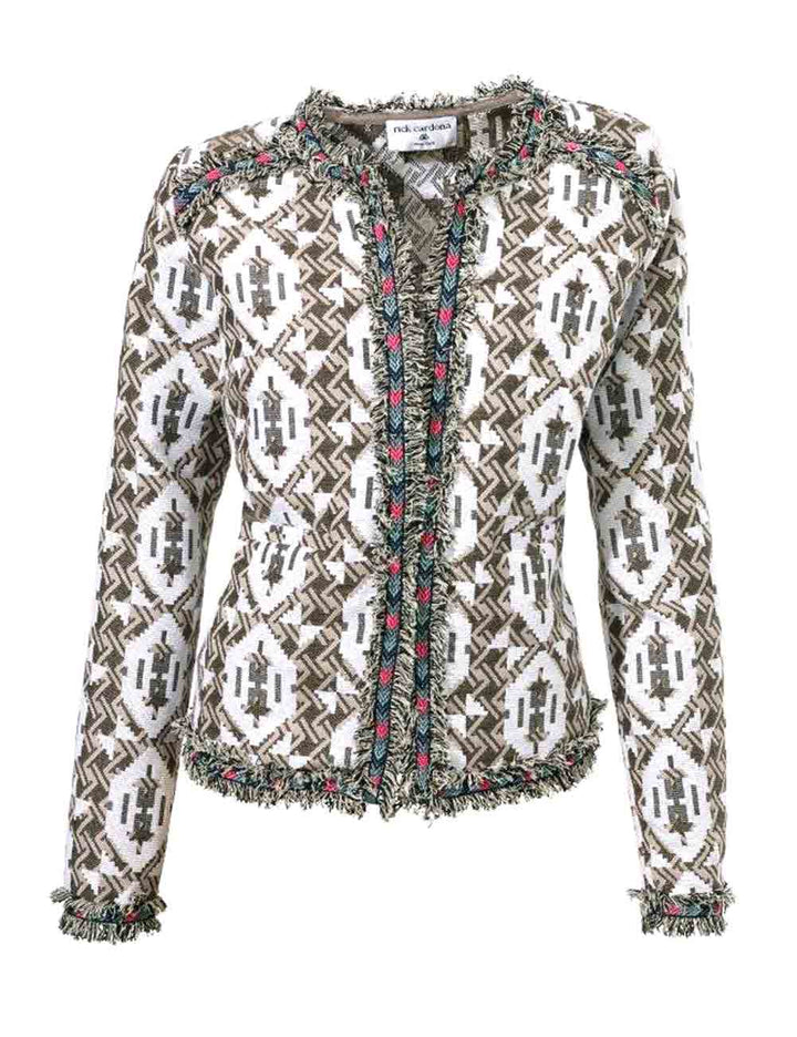 Rick Cardona Damen Designer-Jacquardjacke, bunt