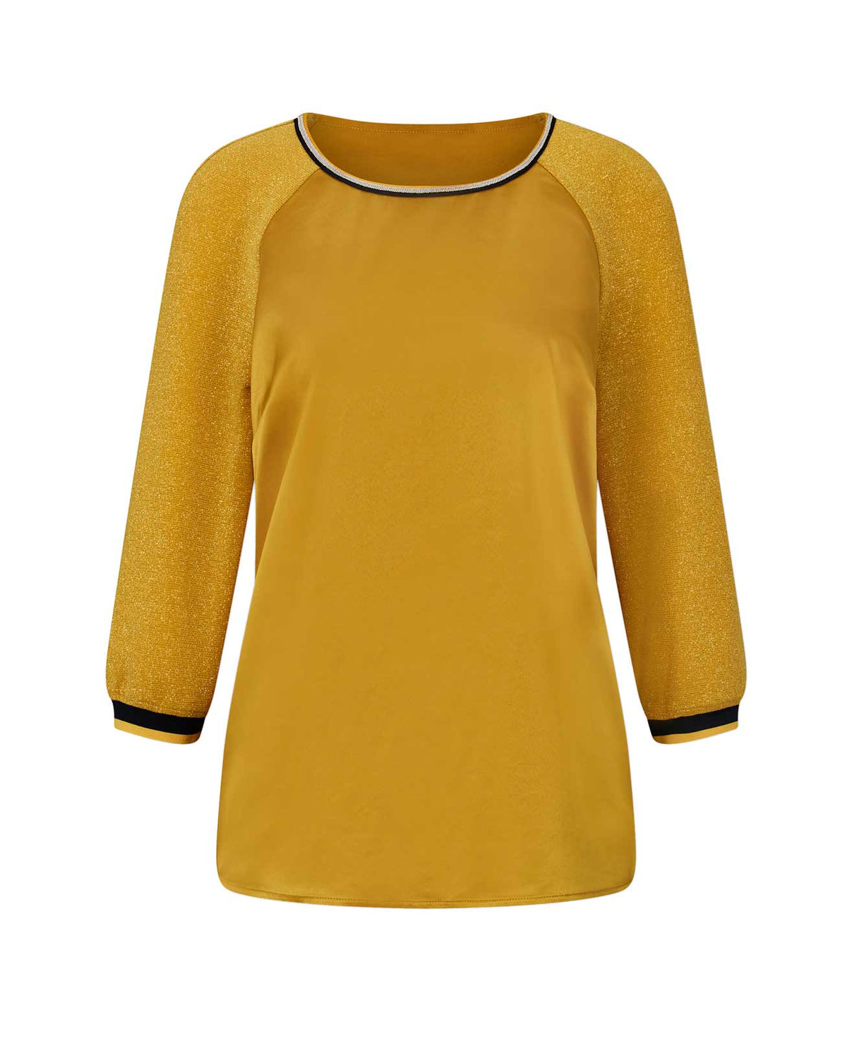 CRéATION L Damen Blusenshirt, goldgelb