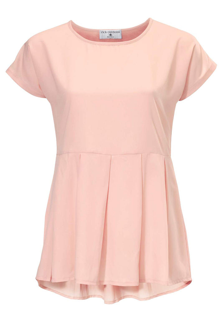 Rick Cardona Damen Designer-Chiffonbluse, puder