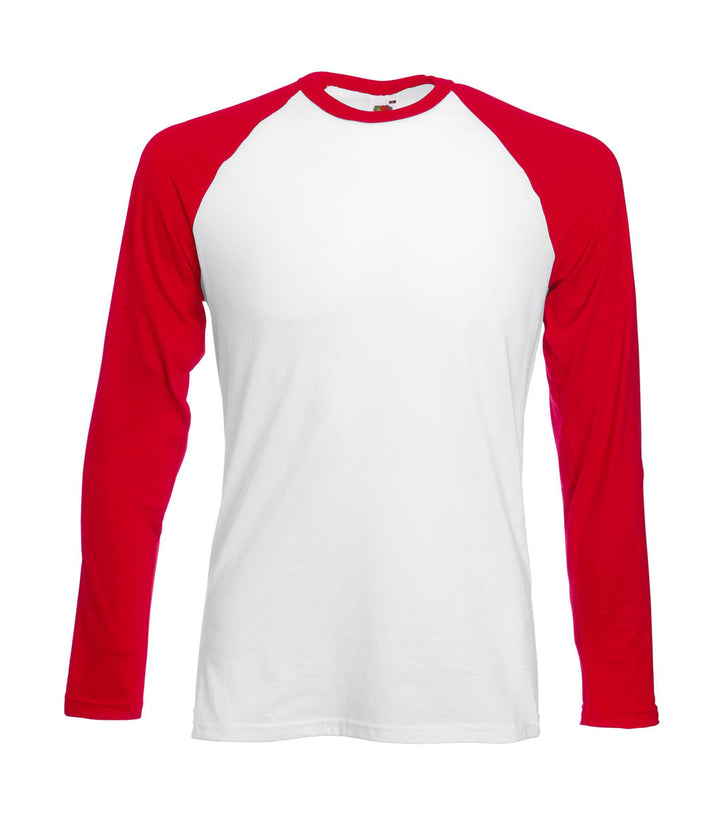 Fruit of the Loom Long Sleeve Herren Baseball T-Shirt