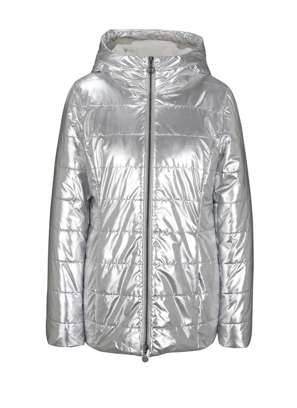 RICK CARDONA Damen Designer-Outdoorjacke, silberfarben
