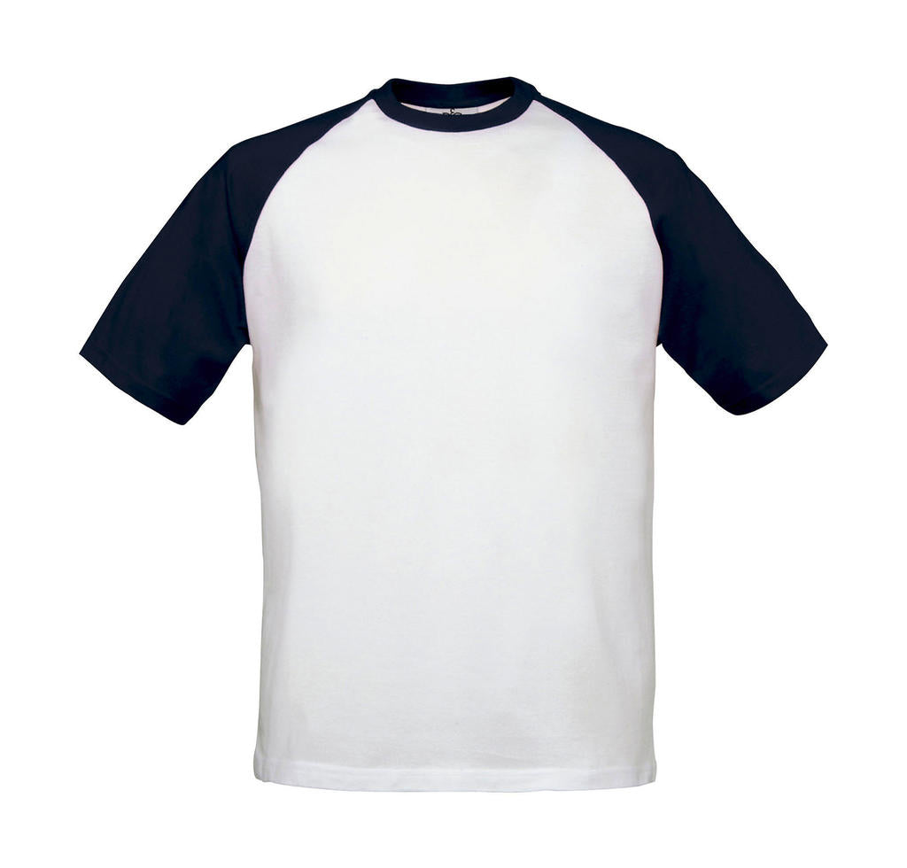 B&C Herren Sportshirt T-Shirt Baseball Kurzarm Shirt Baumwolle Sport