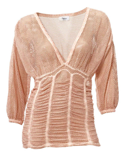 Heine Damen Netzshirt, rose