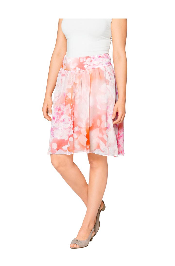 Heine Damen Chiffonrock, koralle-rosé